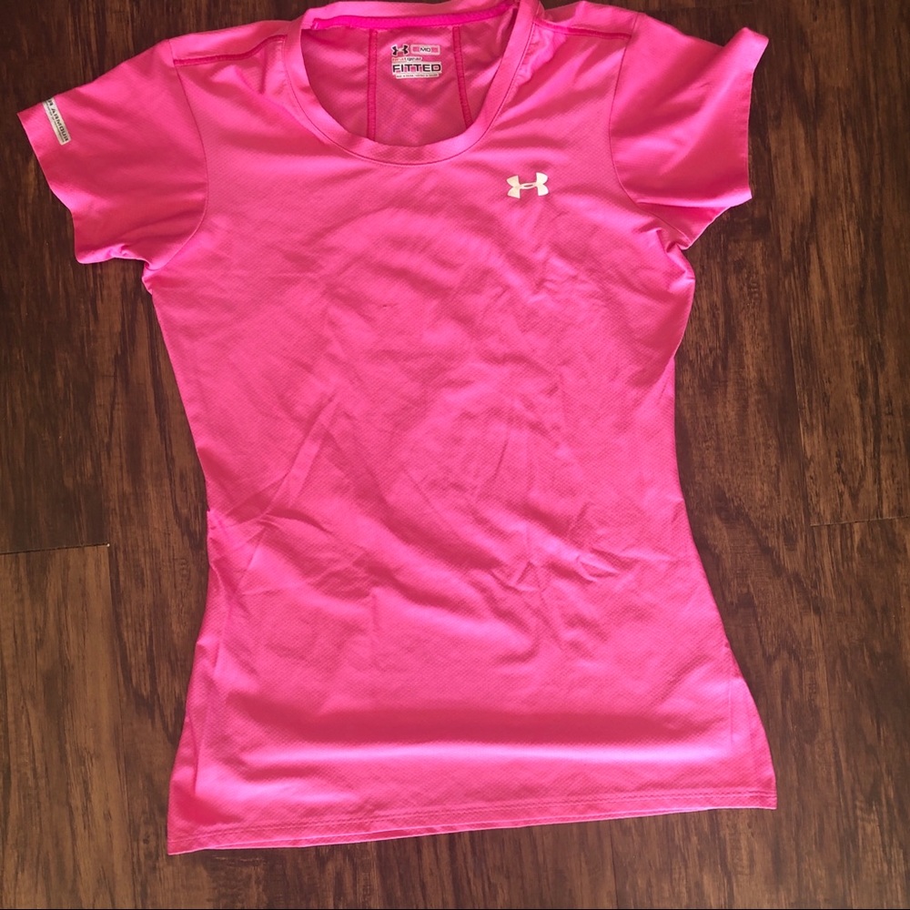 Under Armour Fitted Pink Workout Top
